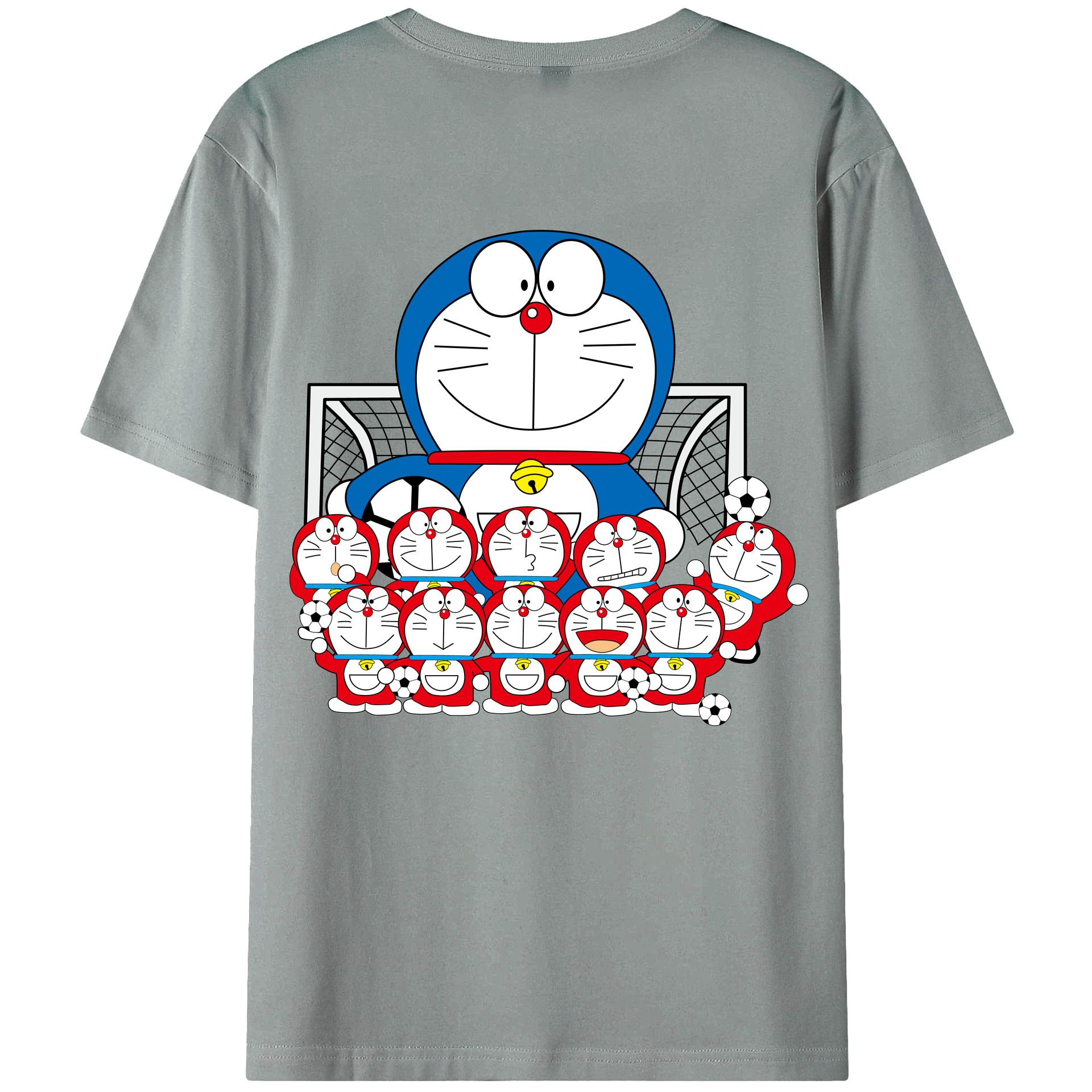 （画像用） ドラえもん Doraemon 綿100％ メンズ半袖Tシャツ（バックプリント） 通気性